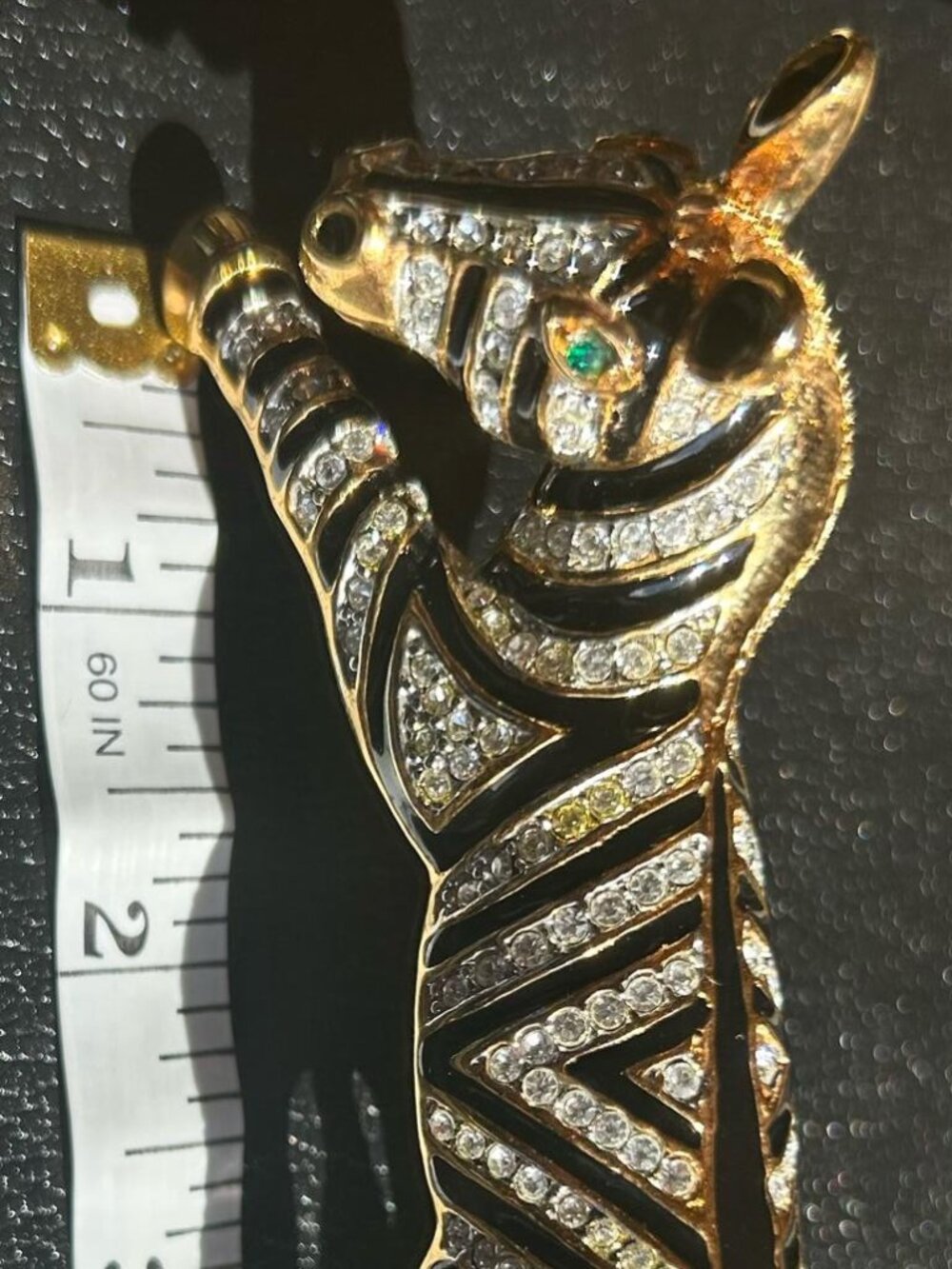 Vintage zebra brooch